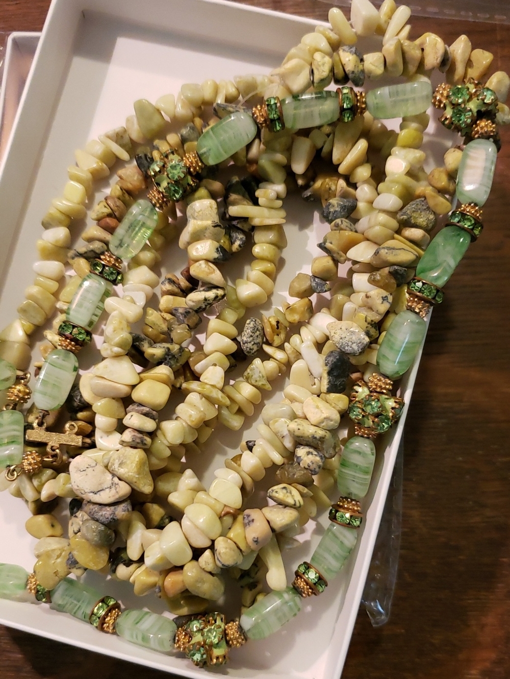 Multi-Strand Beaded Lot/chip Beads/Czec